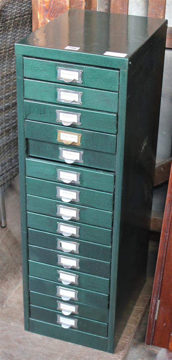 Metal index filing cabinet